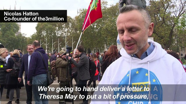 Protesters form human chain in London to denounce Brexit (2)