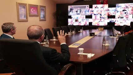 Cumhurbaşkanı Erdoğan, İstanbul AK Parti İlçe Başkanları ile Telekonferans Yoluyla Görüştü