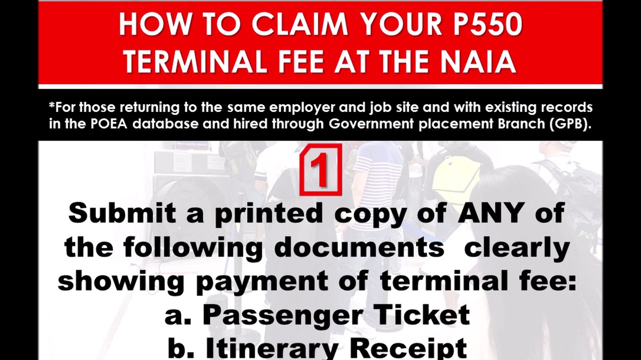 Claiming the terminal fee refund