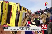 Al menos 15 muertos y 39 heridos deja accidente de bus interprovincial en Puno