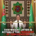 Turkmenistan Leader’s Latest 'Superhuman' Achievement is Lifting a Gold Dumbbell