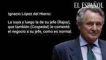 Villarejo y López del Hierro hablando sobre Cospedal y Rajoy