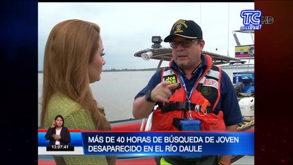 Más de 40 horas de búsqueda del joven desaparecido en el río Daule