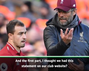 Klopp explains Shaqiri squad omission for Serbia trip