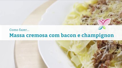 下载视频: Como fazer massa cremosa com bacon e champignon