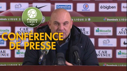 Conférence de presse FC Metz - AJ Auxerre (0-1) : Frédéric  ANTONETTI (FCM) - Pablo  CORREA (AJA) - 2018/2019