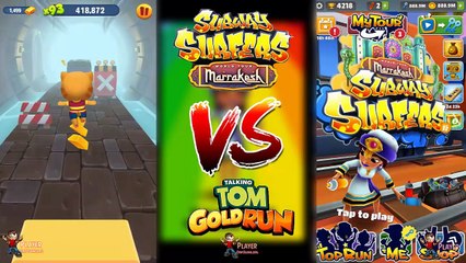 Talking Tom Gold Run VS Subway Surfers Marrakesh Android/iOS Gameplay