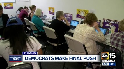 Arizona Democratic candidates holding final events before Election Day