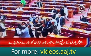 Fight between PPP's RafiUllah and PTI's Abdul Majeed in national assembly