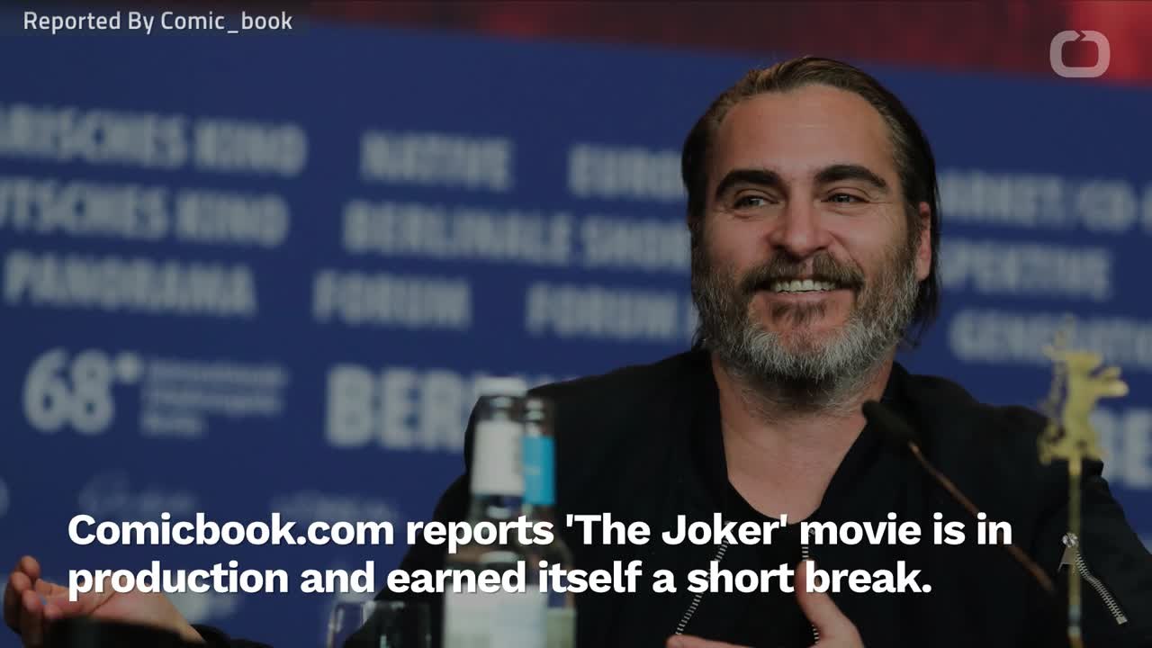 'The Joker' Smokes A Cig On Set