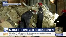 À Marseille, les recherches dans les débris des immeubles se sont poursuivies toute la nuit