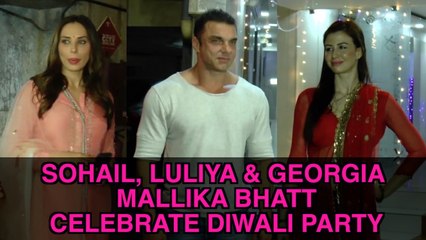Sohail, Georgia & Iulia at Mallika Bhatt Diwali Celebrates Party | Bollywood news & gossips