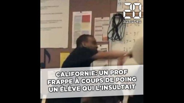 En Californie, un prof frappe à coups de poing un lycéen qui lui l'insultait