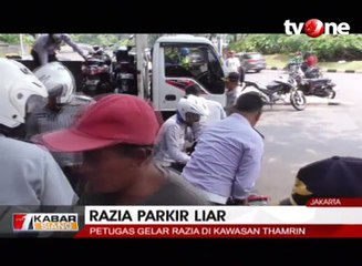 Razia Parkir Liar di Kawasan Thamrin, Ratusan Motor Diangkut