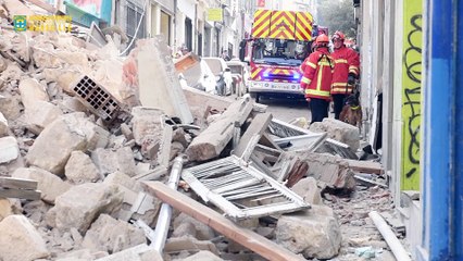 Les marins-pompiers en pleine action rue d'Aubagne.