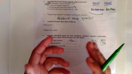 5. Sınıf TÜRKÇE 1. Dönem 1. Yazılı Soruları ve Çözümü 2019