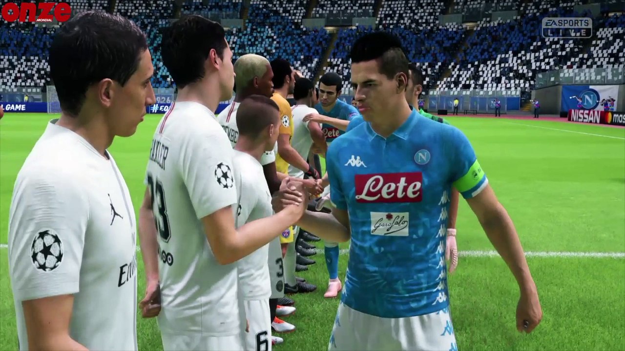 Naples - PSG sur FIFA 19