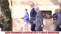 Report TV - Pas prezantimit të Lleshit, Rama dhe Xhafa largohen sëbashku nga Ministria e Brendshme