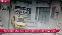 Beyoğlu'nda yaşanan feci kaza kamerada