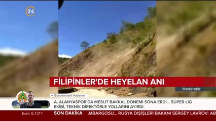 Filipinler'de heyelan anı