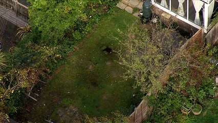 Aerials show garden where Grenfell tower effigy was burnt