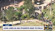 Long lines as ASU students head to the polls