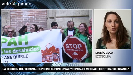 María Vega: "La decisión del Tribunal Supremo supone un alivio para el mercado hipotecario español"