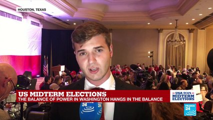 US midterms: "Supporters in Houston celebrated the reelection of governor Greg Abbott"