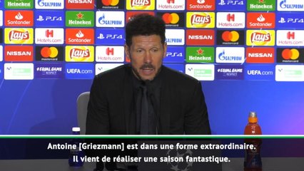 Groupe A - Simeone : "Griezmann est dans une forme extraordinaire"