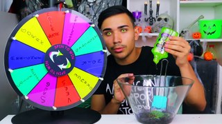 MYSTERY WHEEL OF HALLOWEEN SLIME CHALLENGE !! JustJonathan