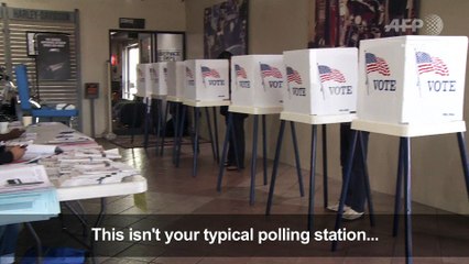 LA voters cast ballots in Harley-Davidson dealership