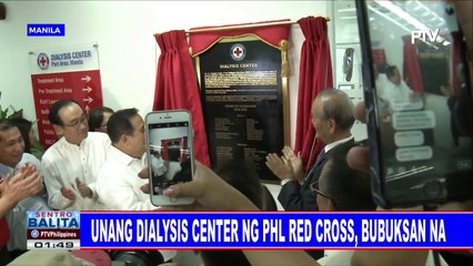 Unang dialysis center ng PHL Red Cross, bubuksan na