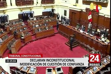 TC declaró inconstitucional modificación de cuestión de confianza