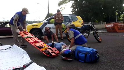 Mulher fica ferida em colisão na Região do Lago