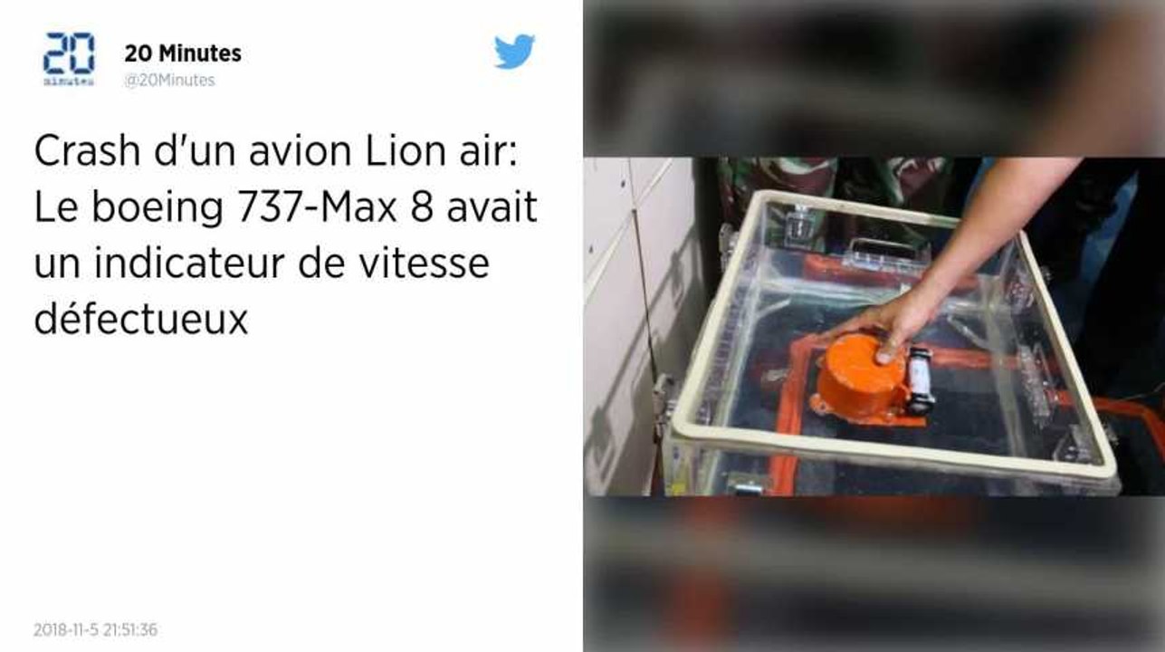 Boeing publie un rappel de sécurité après le crash de l'avion Lion Air