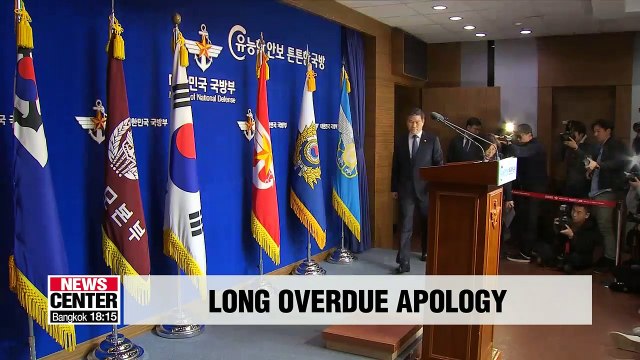 Defense chief apologizes for military's sexual assaults during 1980 democracy crackdown