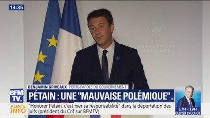Pétain: Griveaux dénonce une "mauvaise polémique" et cite de Gaulle