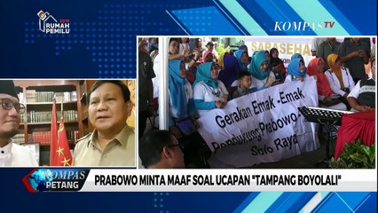 Prabowo Subianto Minta Maaf Soal Ucapan "Tampang Boyolali"