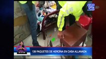 139 paquetes de heroína en casa allanada en el norte de Guayaquil