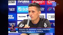 Equipo de Mariano Soso prepara 11 para medir a Deportivo Cuenca