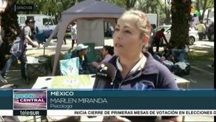 Caravana de migrantes descansa en albergue de Ciudad de México