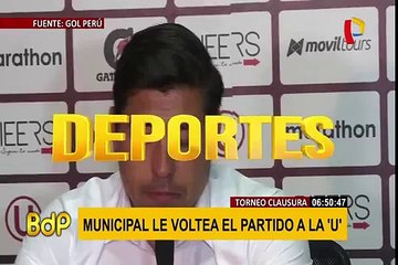 Nicolás Córdova tras derrota de Universitario: "Perdimos merecidamente"