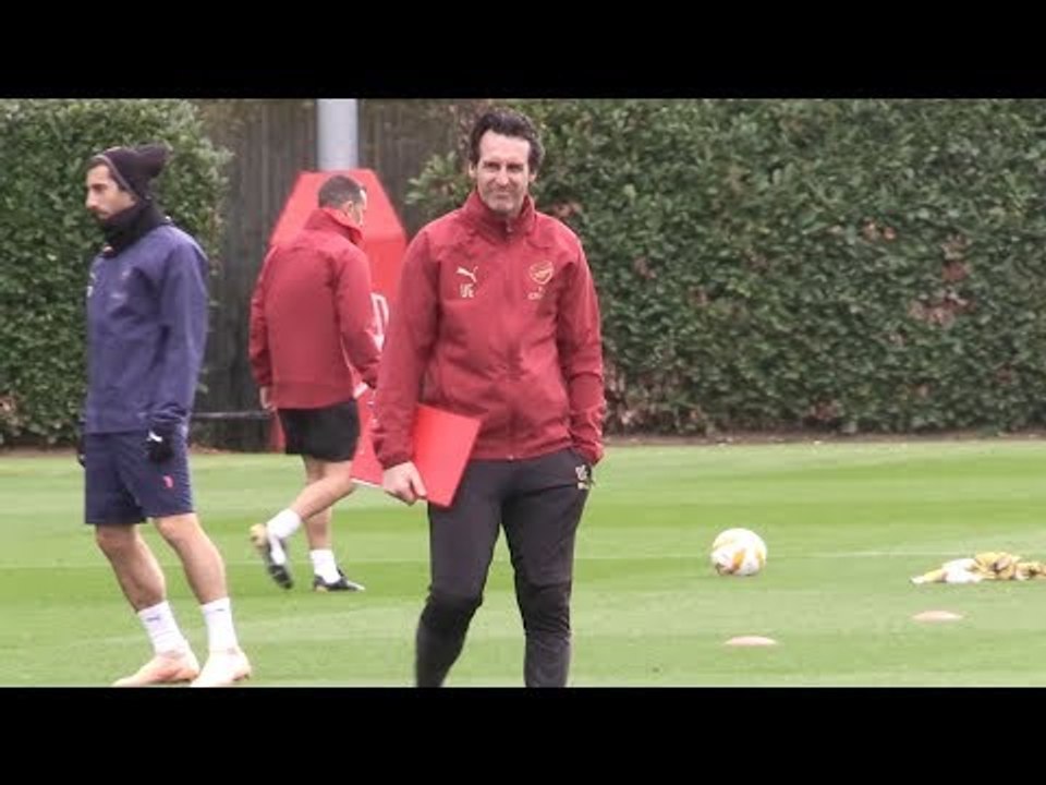 Arsenal Train Ahead Of Sporting Lisbon Europa League Clash