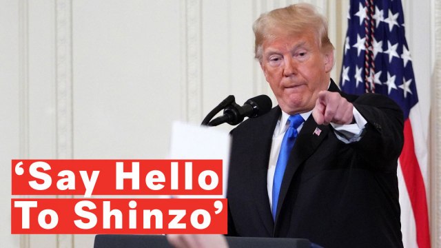 Trump To Japanese Reporter: 'Say Hello To Shinzo, I'm Sure He's Happy About Tariffs On His Cars'