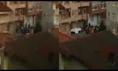 ABD Konsolosluğu'na saldıran kadının evden çıkarılma görüntüsü