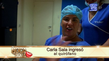 Carla Sala ingresó al quirófano