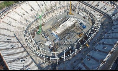 Havadan görüntülerle Vodafone Arena'da son durum