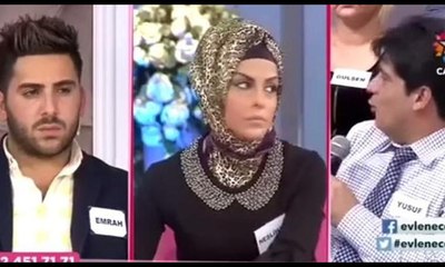 Gelin adayı, damat adayına saldırdı, canlı yayını kestiler