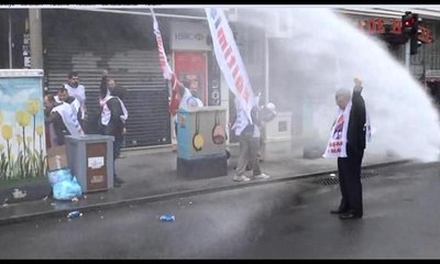 Şişli'de polisten biber gazı ve TOMA'yla müdahale