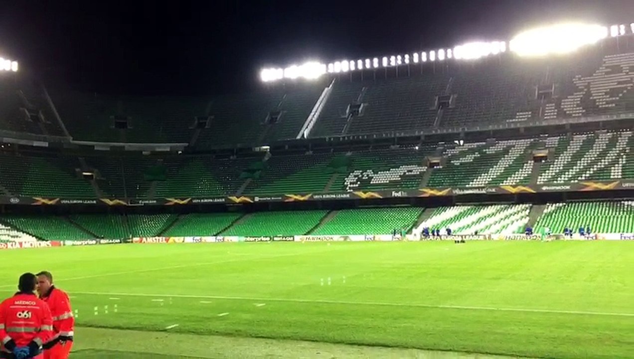 Betis-Milan: Entrenamiento del Betis en el Benito Villamarín